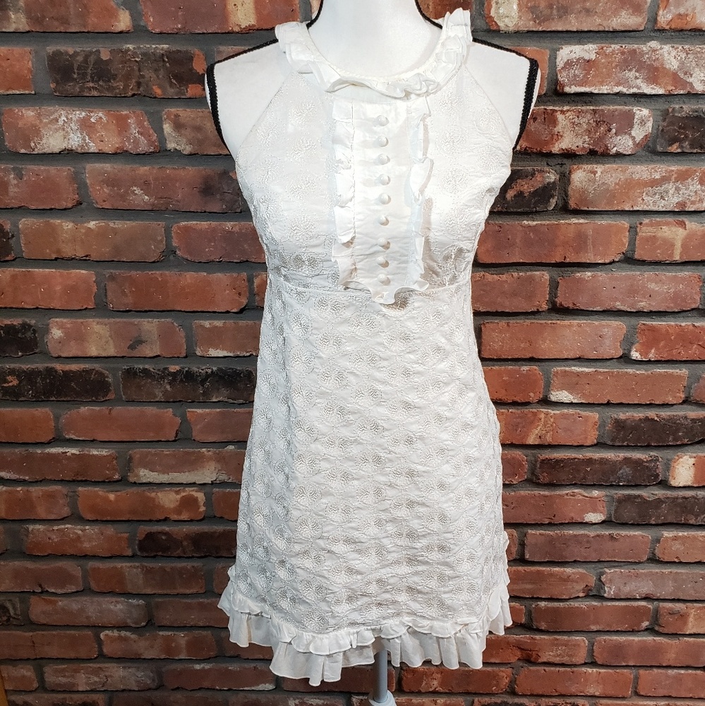 Lilly Pulitzer Embroidered Ruffle Shift Dress